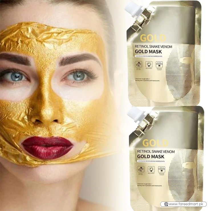 Retinol Snake Venom Peptide Gold Mask | Anti-Aging Moisturizing Brightening Skincare Cream 100g