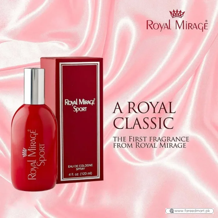 Royal Mirage Sport Eau De Cologne 120ml | Long-Lasting Refreshing Unisex Perfume