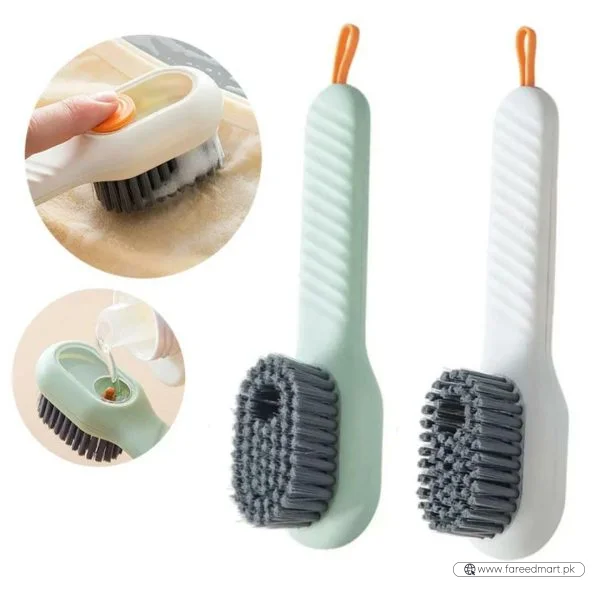Shoe Brush with Liquid Dispensing | Multi-Purpose Cleaning Tool