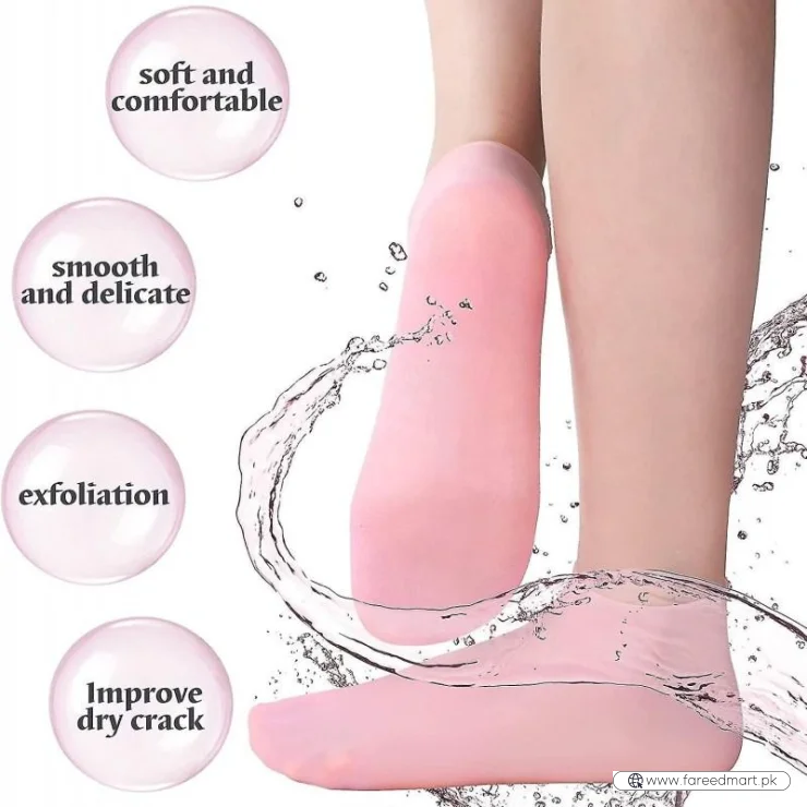Silicone Jelly Socks | Box Packed | Ultra-Moisturizing Gel Foot Care Protector