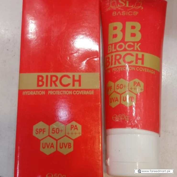 SL Basics BB Block SPF 50g | Tinted Sunscreen with Vitamin E, Lotus & Niacinamide
