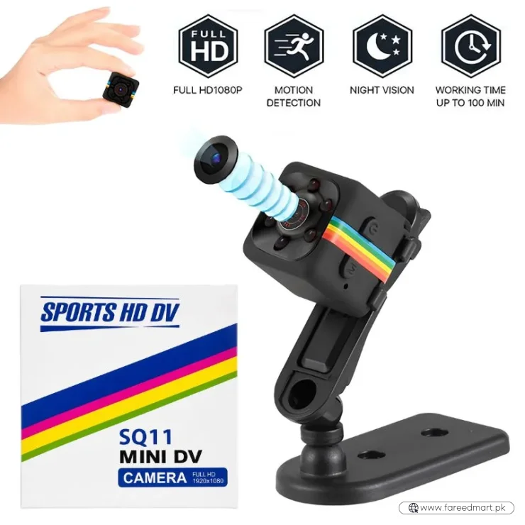 SQ11 Mini Camera HD 1080P  | Night Vision Motion Detection DVR Camcorder