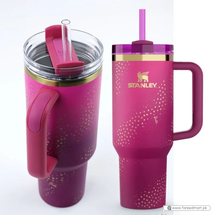 Star Pink Stylish Stanley Barbie Tumbler | H2.0 Tumbler 1.18L Limited Edition Double Wall Vacuum Insulated