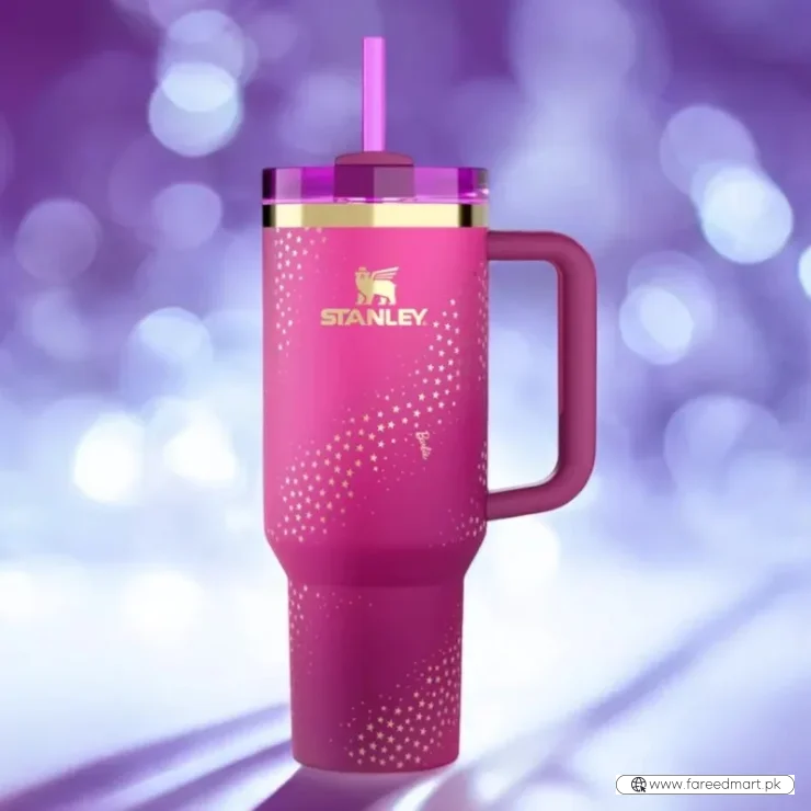 Star Pink Stylish Stanley Barbie Tumbler | H2.0 Tumbler 1.18L Limited Edition Double Wall Vacuum Insulated
