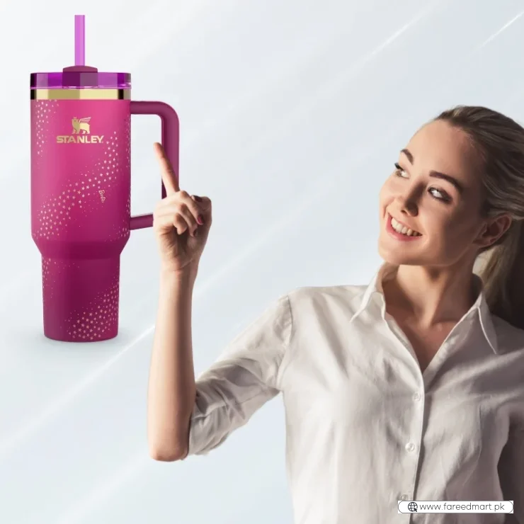 Star Pink Stylish Stanley Barbie Tumbler | H2.0 Tumbler 1.18L Limited Edition Double Wall Vacuum Insulated