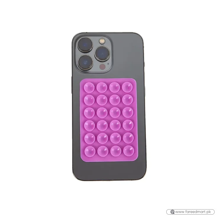 Stick & Grip Suction Cup Phone Holder | Reusable Silicone Pad | Random Color