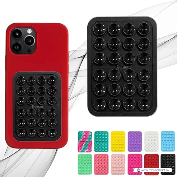 Stick & Grip Suction Cup Phone Holder | Reusable Silicone Pad | Random Color