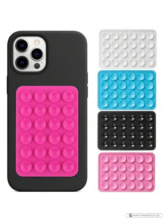 Stick & Grip Suction Cup Phone Holder | Reusable Silicone Pad | Random Color