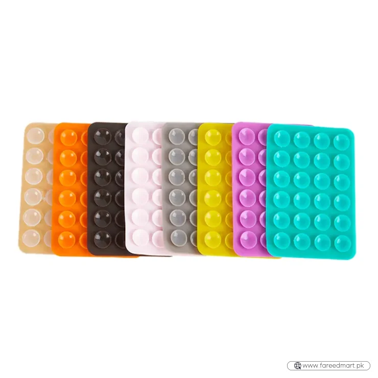 Stick & Grip Suction Cup Phone Holder | Reusable Silicone Pad | Random Color
