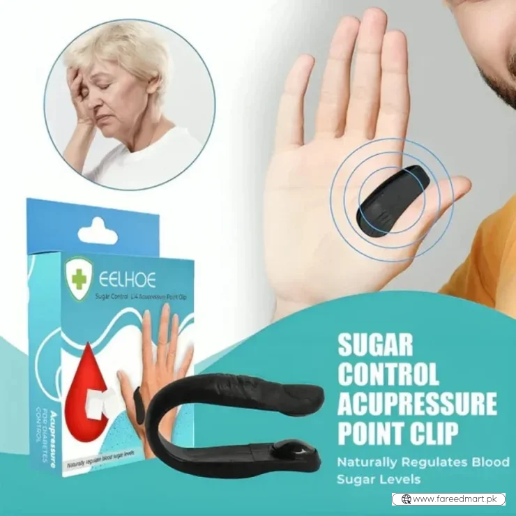 Sugar Control LI4 Acupressure Hand Clip | Stress & Migraine Relief | Random Color