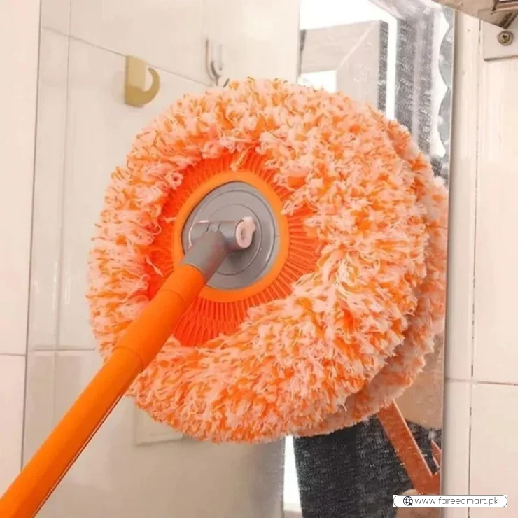 Sunflower Shape Cleaning Mop | 360° Rotating Extendable Microfiber | For Walls, Floors, Bathroom, Windows & Car Cleaning