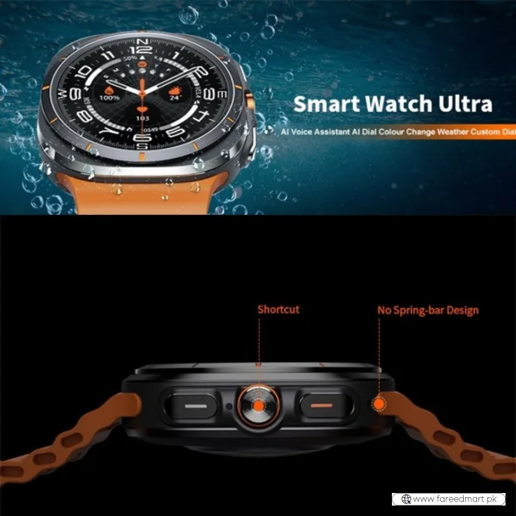 TF7 Ultra Smart Watch | Metal Body, AMOLED Display, Bluetooth Calling, Fitness & Health Tracker