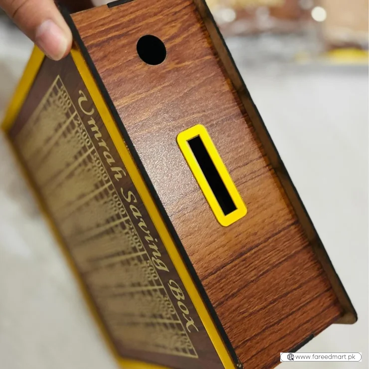 Umrah Saving Box – Premium Wooden | Save PKR 210,000 in 280 Days
