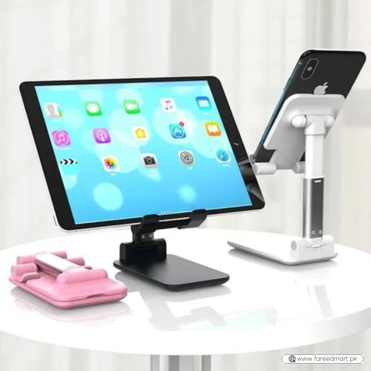 Universal Foldable Mobile & Tablet Stand | Adjustable Multi-Angle Holder
