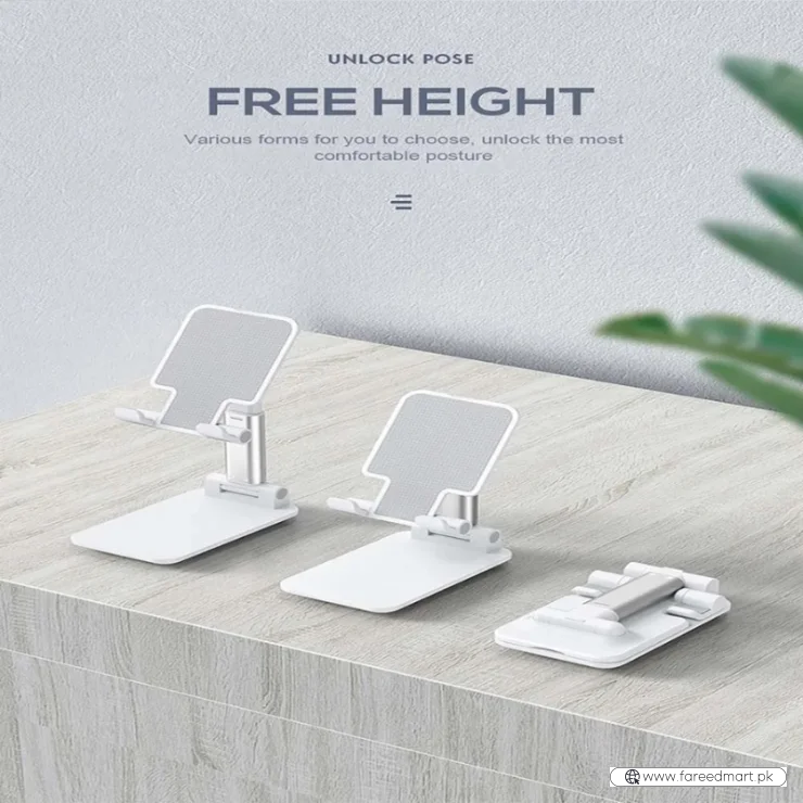Universal Foldable Mobile & Tablet Stand | Adjustable Multi-Angle Holder