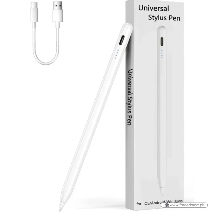 Universal Rechargeable Stylus Pen for Touchscreen Devices | Magnetic Stylus with High-Precision Tip | USB Type-C Charging | Compatible with iPad, Android & Tablets