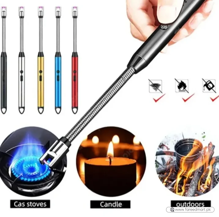 USB Rechargeable Flameless Arc Lighter | Flexible & Windproof Electric Wand Lighter