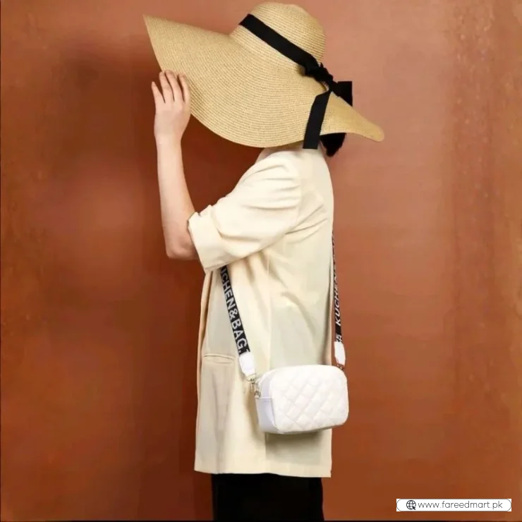 White Leather Handbag for Girls & Women | Stylish Shoulder & Crossbody Bag | Daily Use & Gift